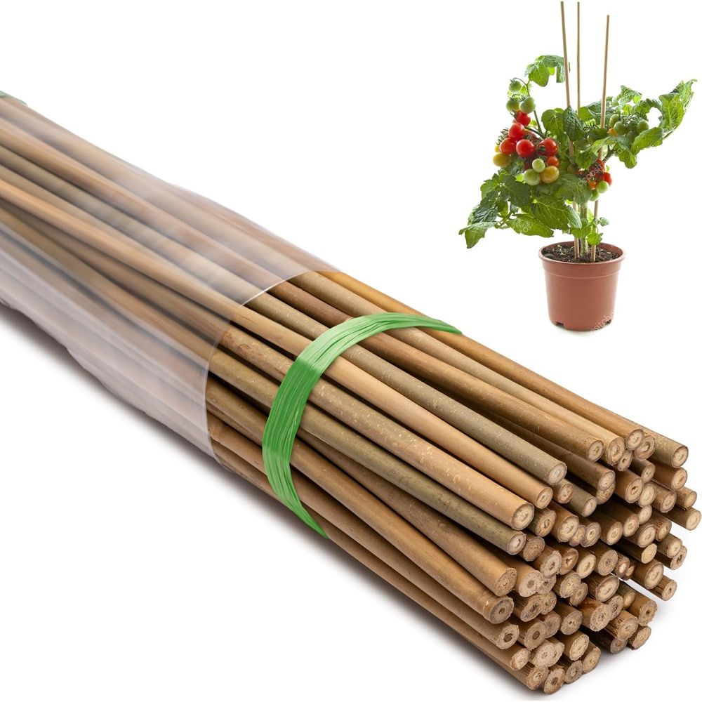 Plant Support Stake - 70 sztuk naturalnych bambusowych palików o