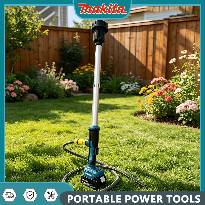 Gardening Tools Battery Powered - Zestaw elektrycznej, samozasysającej pompy wodnej Makita
