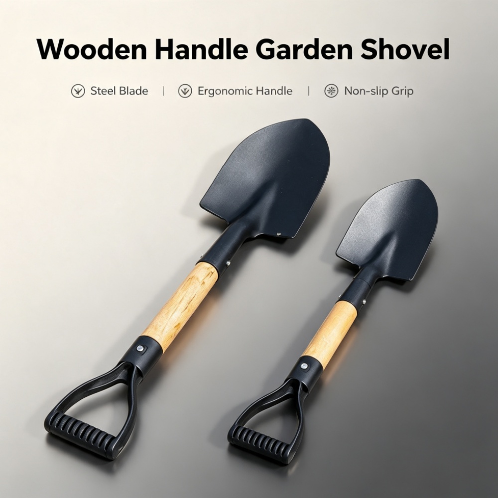 Gardening Tools Wooden - Łopata ogrodowa z antykorozyjnej stali z