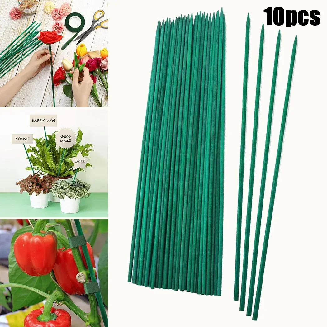 Gardening Tools Wooden - 10szt 40cm Zielony Bambusowy Słupek Roślinny