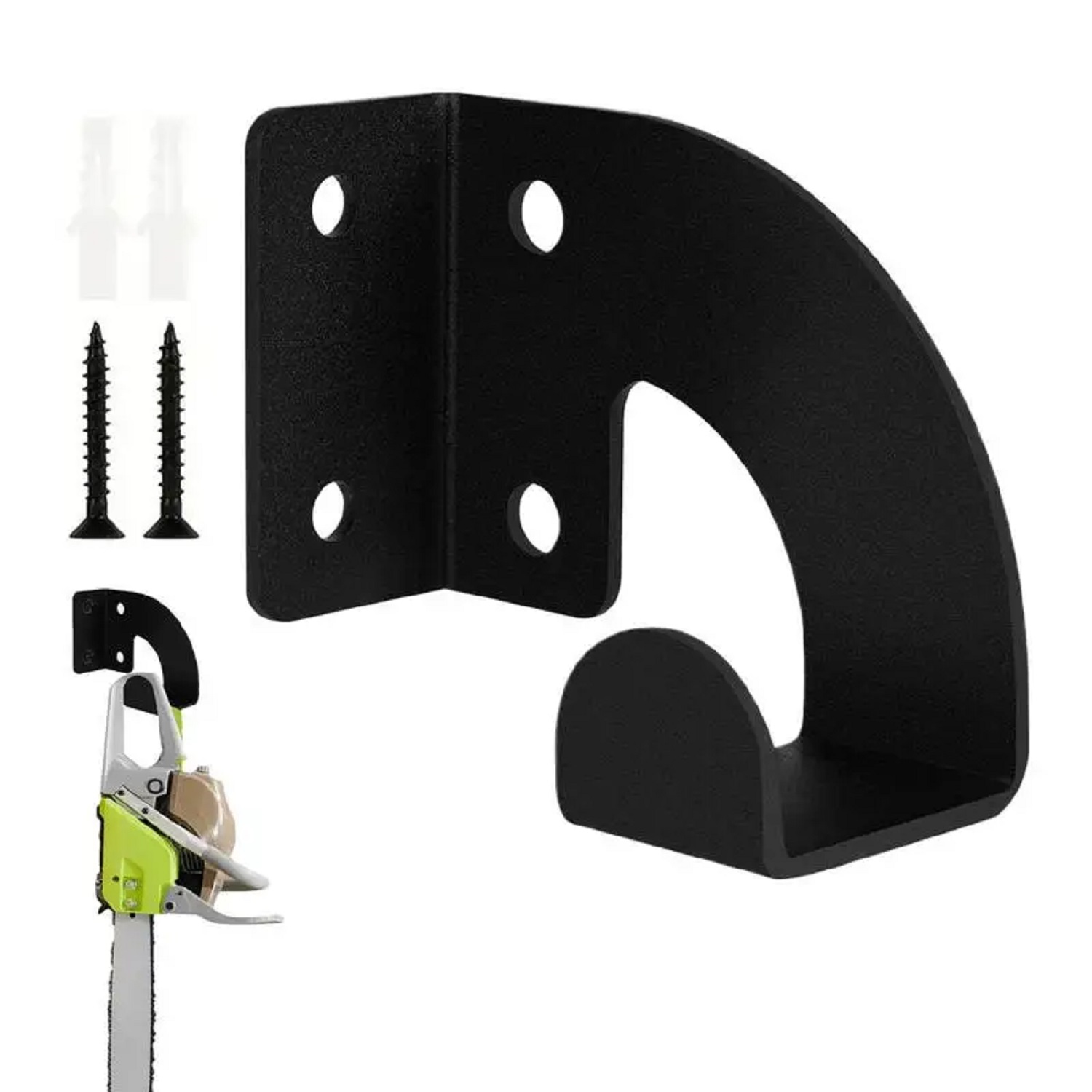 Gardening Tools Types - Wytrzymały metalowy uchwyt ścienny na piłę