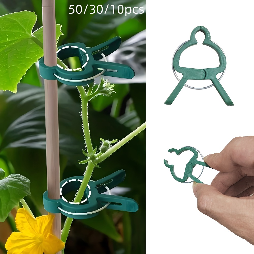 Essential Gardening Tools - 10/30/50 szt. Regulowane klipsy do roślin