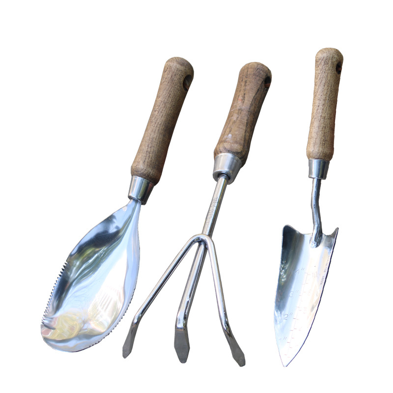Gardening Tools Wooden - 8-częściowy zestaw narzędzi ogrodowych ze stali