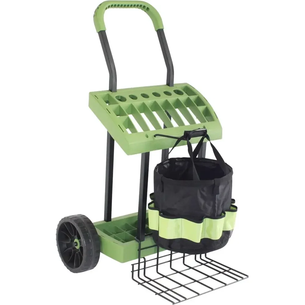 Gardening Tools Made In Usa - Wózek ogrodowy z torbą, pojazdowy organizer