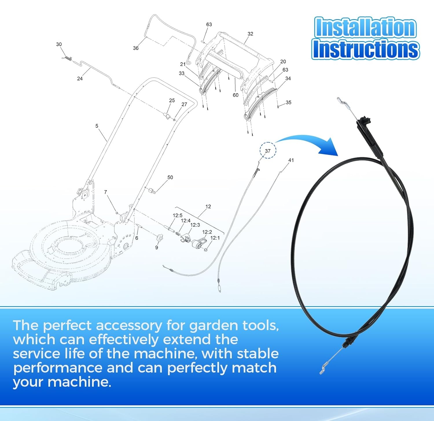 139-6594 PP B&S Linka hamulca  – Gardening Tools B&M recenzja i cena