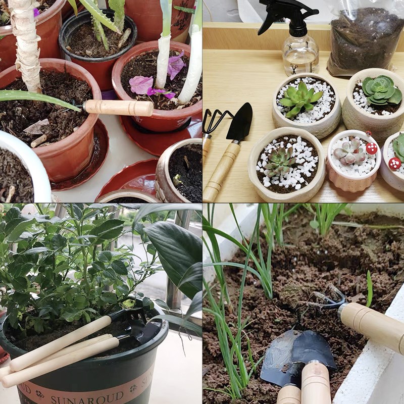 3-częściowy mini zestaw narzęd – Gardening Tools Wooden recenzja i cena