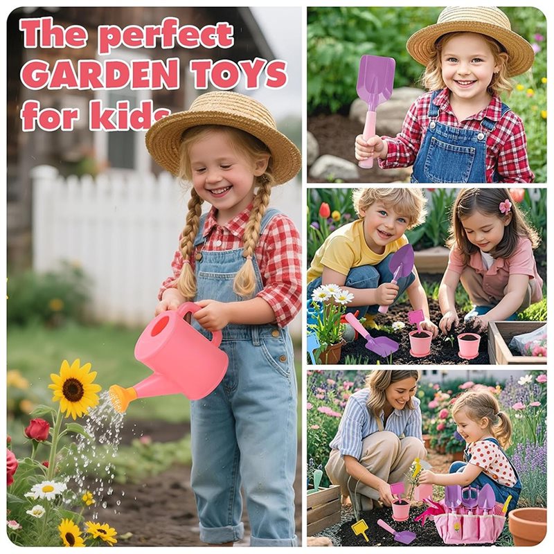 Zestaw różowych narzędzi ogrod – Gardening Tools Kit For Kids recenzja i cena
