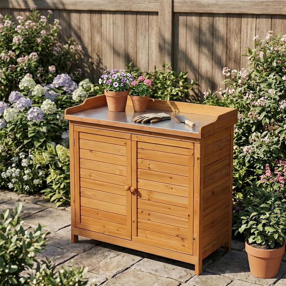 Drewniana szafka do przechowyw – Gardening Tools Toolstation recenzja i cena