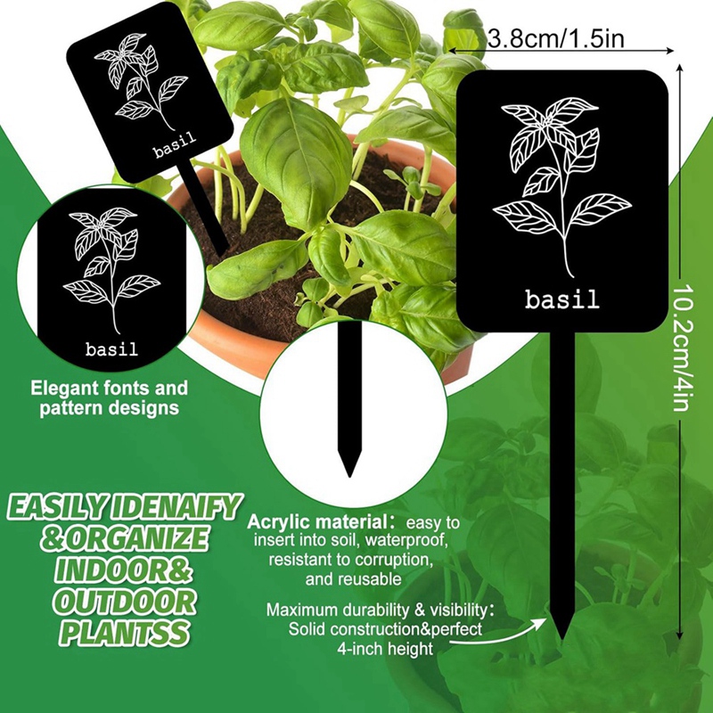 24 szt. Akrylowe Etykiety do R – Gardening Tools With Names recenzja i cena