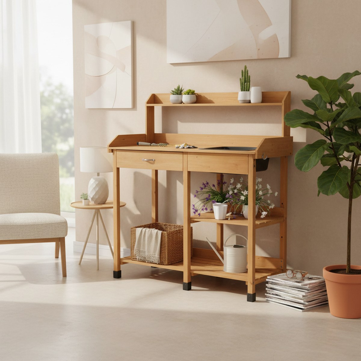 Drewniana ławka ogrodowa z zle – Gardening Tools Wooden recenzja i cena